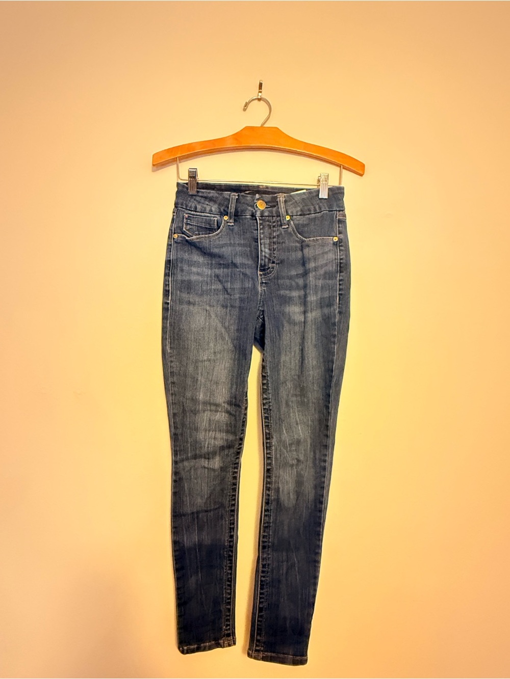 Seven7 Women's Mid/Dark Blue Skinny Jeans